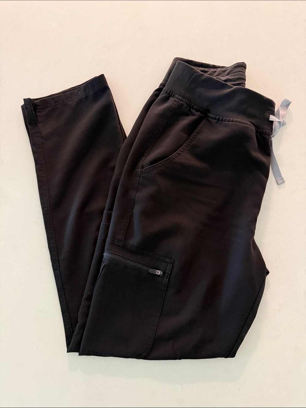 Figs Yola High-Rise Slim Scrub Pant in Black